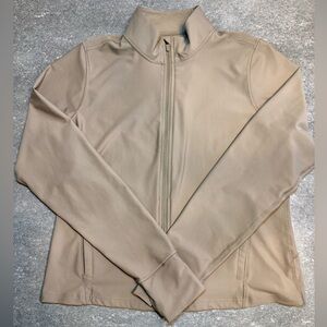 Old Navy Women’s PowerSoft Full Zip Athletic Jacket - neutral tan Size XL Tall
